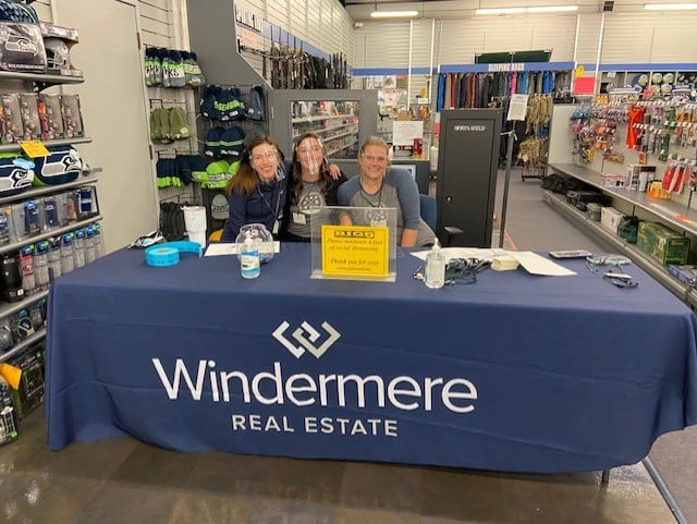 Windermere agents volunteering at Socks and Shoes Event
